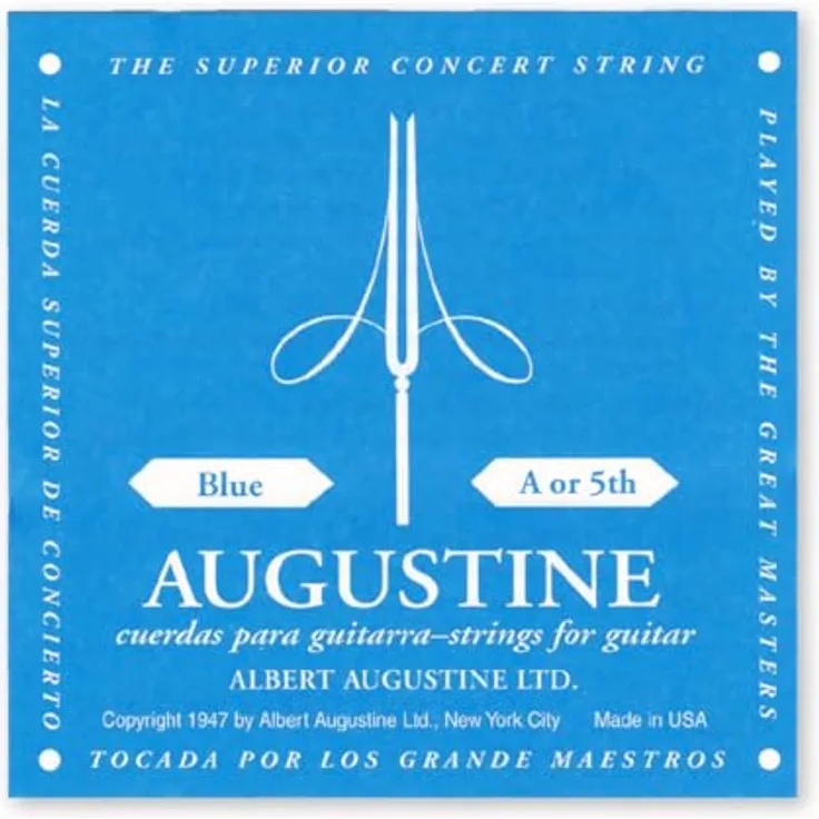 Augustine Blue Label A5 Saiten für Klassik Gitarre, hohe Spannung, Durchmesser 0,91 mm