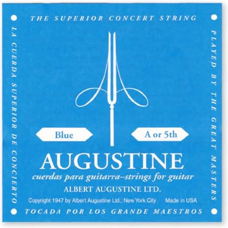 Augustine Blue Label A5 Saiten für Klassik Gitarre, hohe Spannung, Durchmesser 0,91 mm