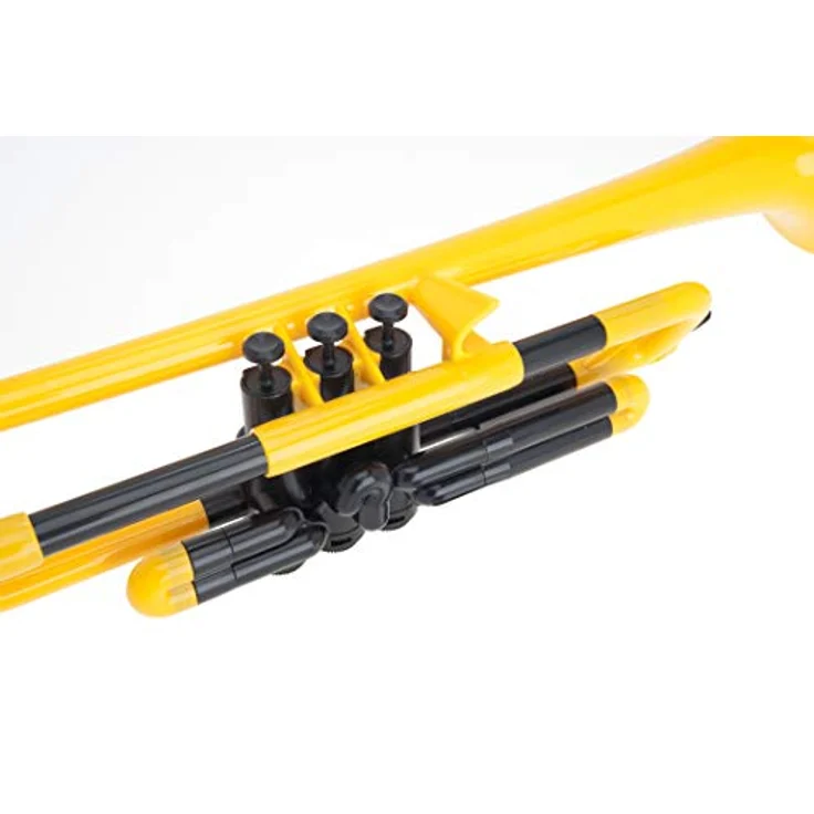 PINSTRUMENTS pTrumpet 700627 Bb-Trompete aus ABS mit Tasche und 2 Mundstücken 3C/5C, gelb – Bild 3