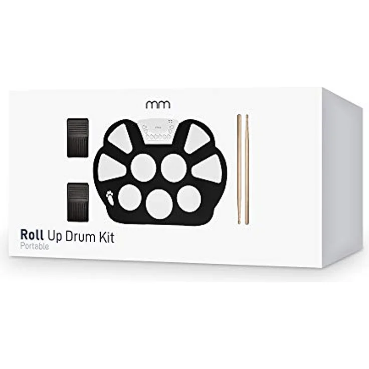 mikamax Roll Up Drum Kit, E-Drum Set mit tragbarem Design und vielseitigen Klangeinstellungen – Bild 4