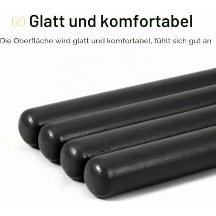 Donner 5A Drumsticks, Schwarz, klassisches Ahornholz, 2 Paar mit Tragetasche, korrosionsbeständig, umweltfreundlich – Bild 4