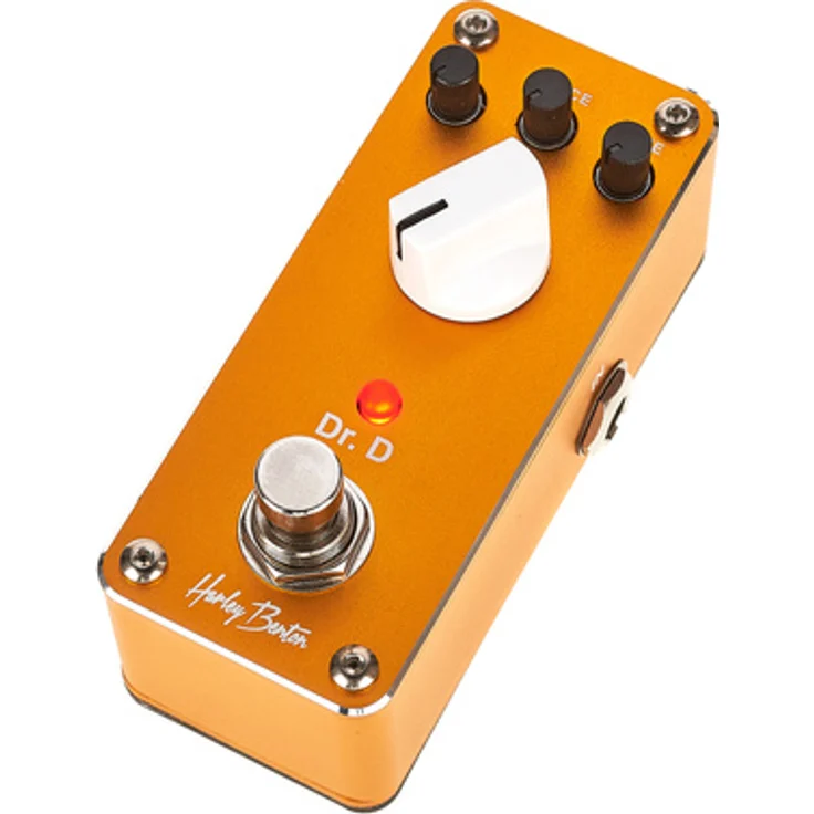 Harley Benton MiniStomp Dr. D, Overdrive-Pedal für E-Gitarre mit Dumble-Amp-Sound, True Bypass, Metallchassis, flexibler Klangregelung, Lautstärkeregler, 9V Stromversorgung, kompakt 92mm x 38mm x 32mm, 133g