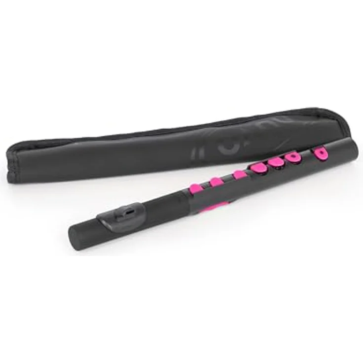 Nuvo TooT 2.0, Querflöte in schwarz-pink mit geradem Kopfstück und Silikonklappen – Bild 3
