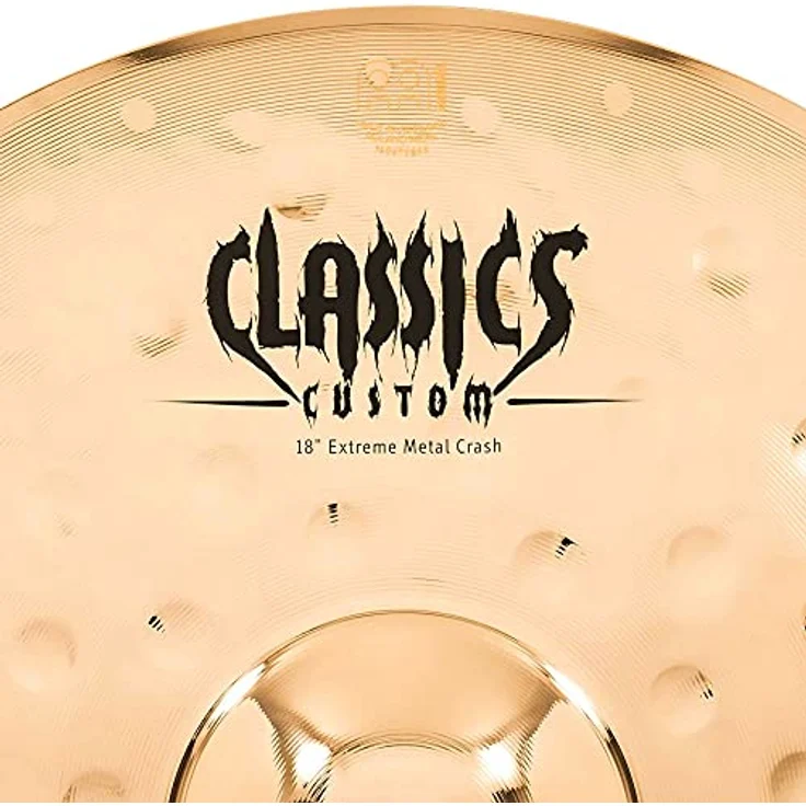 Meinl Cymbals Classics Custom Extreme Metal Crash, 18 Zoll B12 Bronze Becken mit brillantem Finish, starke Stickdefinition und kurzer Sustain – Bild 4