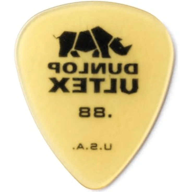 Dunlop Ultex Standard Player Pack, 6 Plektren mit 0,88 mm Stärke in bernsteinfarben, extrem hartem Material und klarer Klangqualität – Bild 5