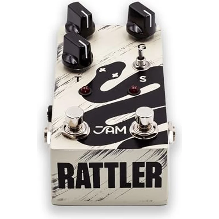 JAM pedals Rattler MKII Distortion, Overdrive-Effektpedal mit symmetrischem/asymmetrischem Clipping, Mid-Boost-Fußschalter, True Bypass – Bild 2