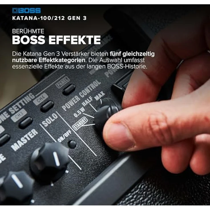 BOSS Katana-100/212 Gen 3, 100 Watt Combo-Gitarrenverstärker mit 2x12‘‘-Custom-Lautsprechern, 12 Verstärkercharakteren und weiterentwickelten Tube-Logic-Sounds – Bild 4