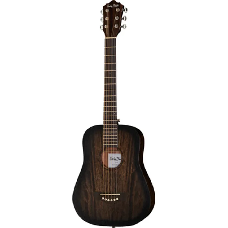 Harley Benton Delta Blues T, Akustische Westerngitarre, Travel Size Vintage Style, Mahagoni Korpus, Bourbon Vintage Satin Burst