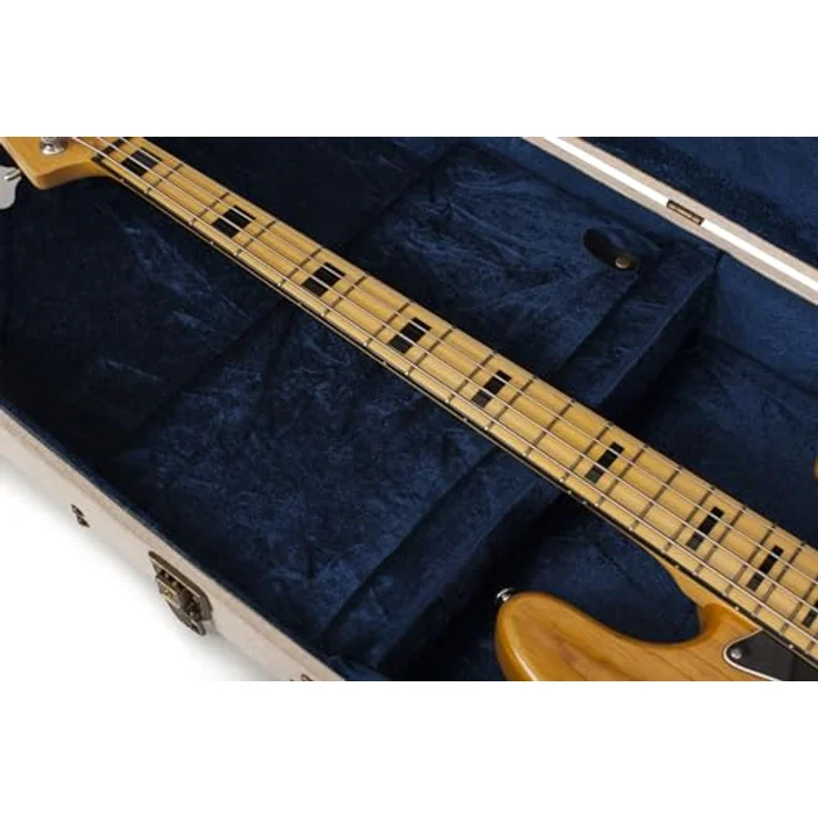 Gator Journeyman Bass Case GW-JM BASS, Koffer für E-Bass mit Sackleinen-Außenmaterial, beige, Innenfutter aus königsblauem Knautschsamt – Bild 7