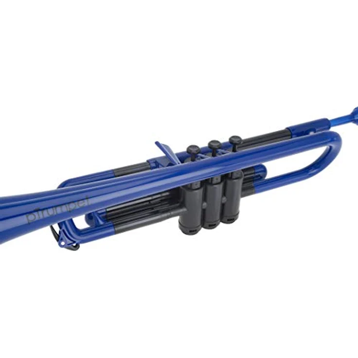 PINSTRUMENTS pTrumpet B Trompete aus 100 % Kunststoff, blau, inklusive Tragetasche und 2 Mundstücke – Bild 3