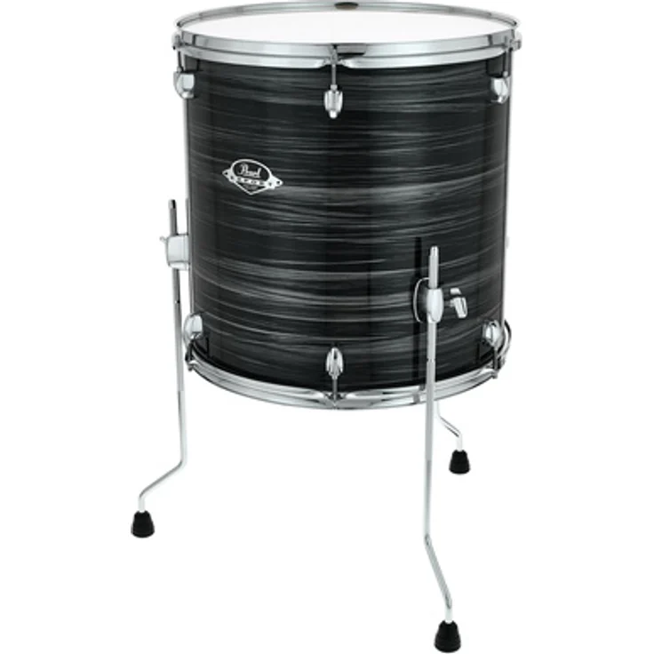 Pearl 16"x16" Export FT G. Silver, Stand Tom mit 6-lagigen Pappelkessel und Chrom Kesselhardware, Graphite Silver Twist Finish