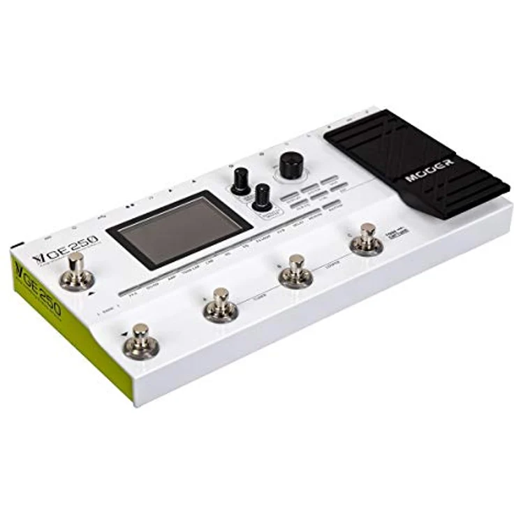 Mooer GE 250, Gitarren-Multieffekt-Pedal mit 70 Amp-Simulationen, 180 Effekten und integriertem Expression-Pedal, schwarz – Bild 1