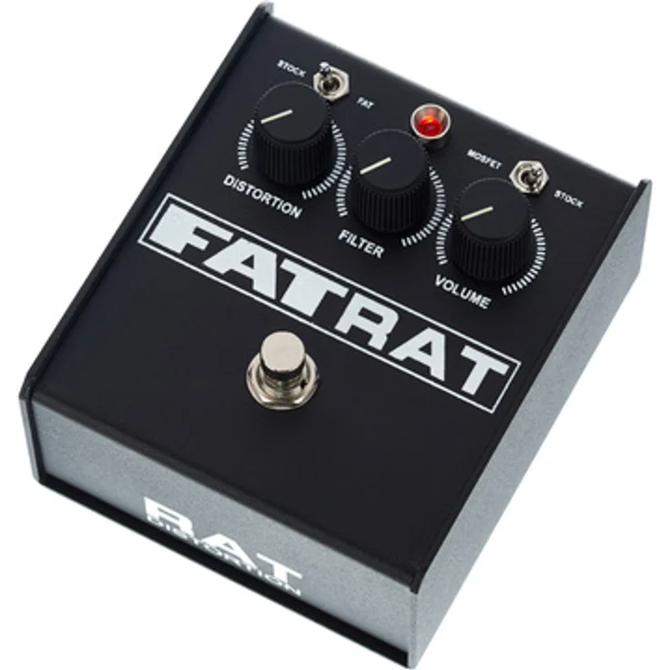 Proco Fatrat, Distortion Effektpedal für E-Gitarre mit verzerrbarem Klangregler, Mosfet/Stock Clipping Schalter, Filter & Volume Regler – Bild 1