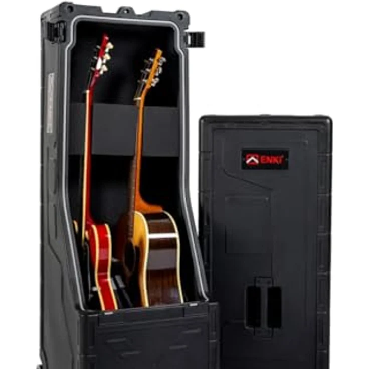 Enki X-3 Electric/ Acoustic Guitar Case, vielseitig, wetterfest, schwarz, 1295 x 457 x 533 mm, 12,5 kg – Bild 3
