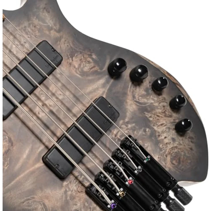 Cort Artisan Space 5 SDB, 5-saitiger Headless E-Bass mit Ahorn Korpus, 24 Bünden, Bartolini MK-1 Tonabnehmer, aktivem 3-Band EQ, Farbe Star Dust Black – Bild 4