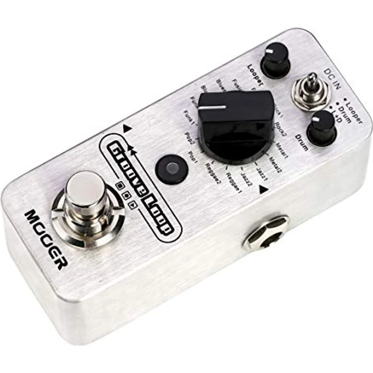 Mooer Groove Loop, Drum Machine / Looper Effekt Pedal mit 8 Genres und 20 Minuten Aufnahmezeit, Metallgehäuse – Bild 4
