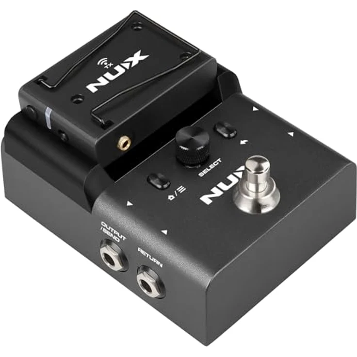 NUX B-8 Pedal Wireless System, kabelloses Setup für Gitarristen mit 48 kHz 24-Bit Audio, 50 m Reichweite und integrierten Tuner-Funktionen – Bild 2