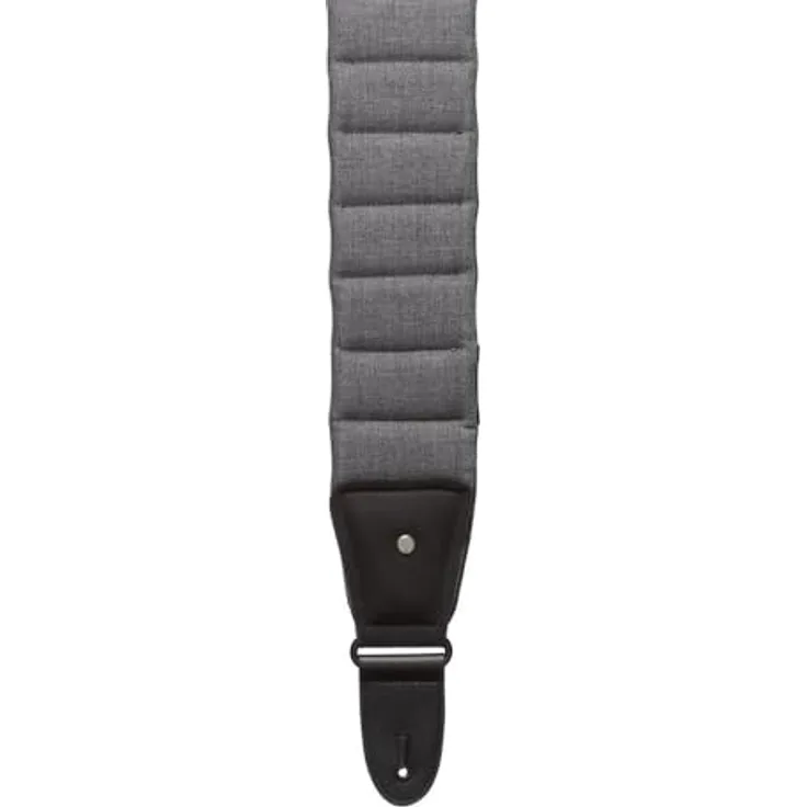 Mono Cases The Betty Strap Ash Short, Gitarren- & Bassgurt mit integrierter Plektrum Tasche, grau, verstellbar von 102 cm bis 117 cm, atmungsaktive Neoprenunterseite, Memory Foam Polsterung