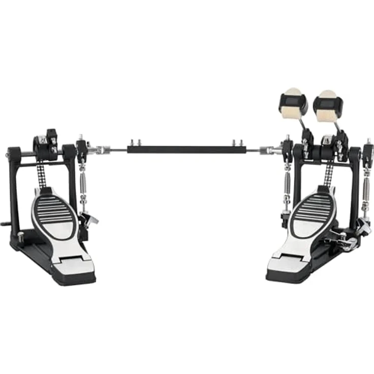 XDrum Fußmaschine Pro Doppel, 2 Pedale mit Doppelkettenzug, 4 Side Beater, zusätzliche Beateraufnahme links, ideal für 2 Bass Drums – Bild 1