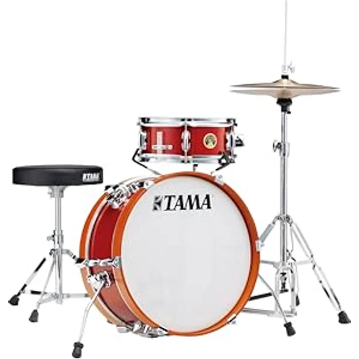 Tama Club Jam Mini Kit -CPM, Kompakter Kesselsatz mit 18"x7" Bass Drum und 12"x5" Snare, Farbe: Candy Apple Mist – Bild 1