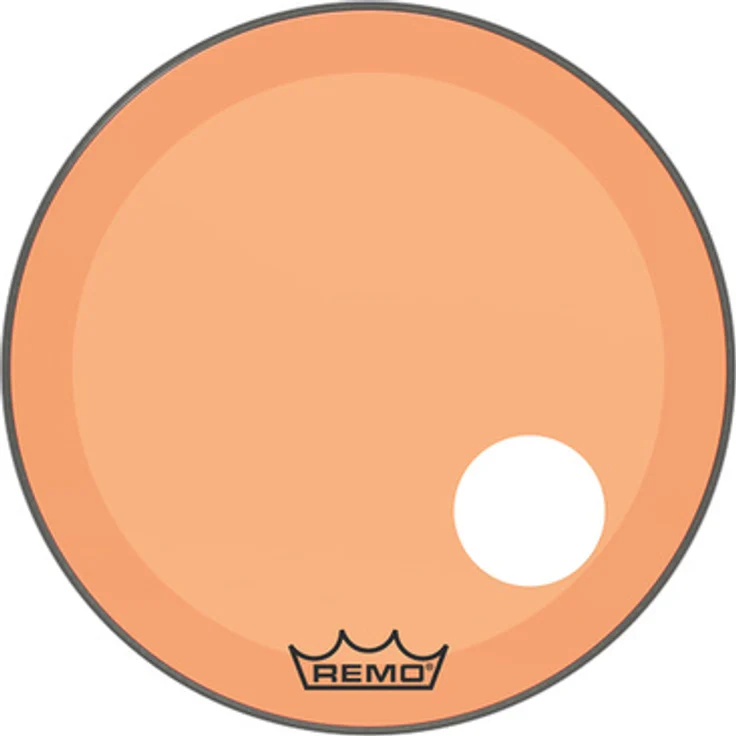 Remo 24" P3 Colortone Reso Orange, Bass Drum Resonanzfell mit 5" Mikrofonloch und Dämpfungsring, orange – Bild 1