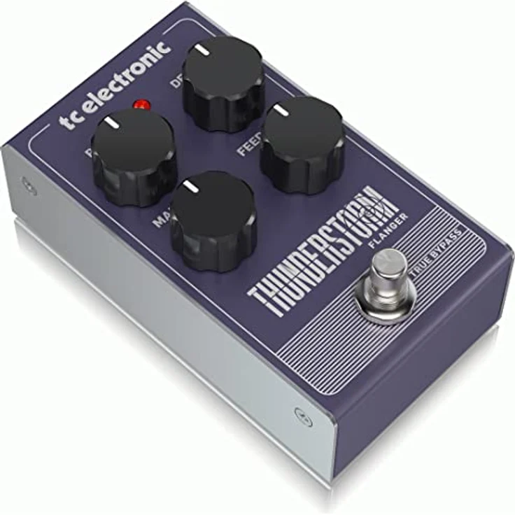 tc electronic Thunderstorm Flanger, analoger Gitarren-Effekt mit Rate, Depth, Manual und Feedback Regler, True Bypass, kompakt, 58 x 74 x 132 mm, 0,5 kg – Bild 2