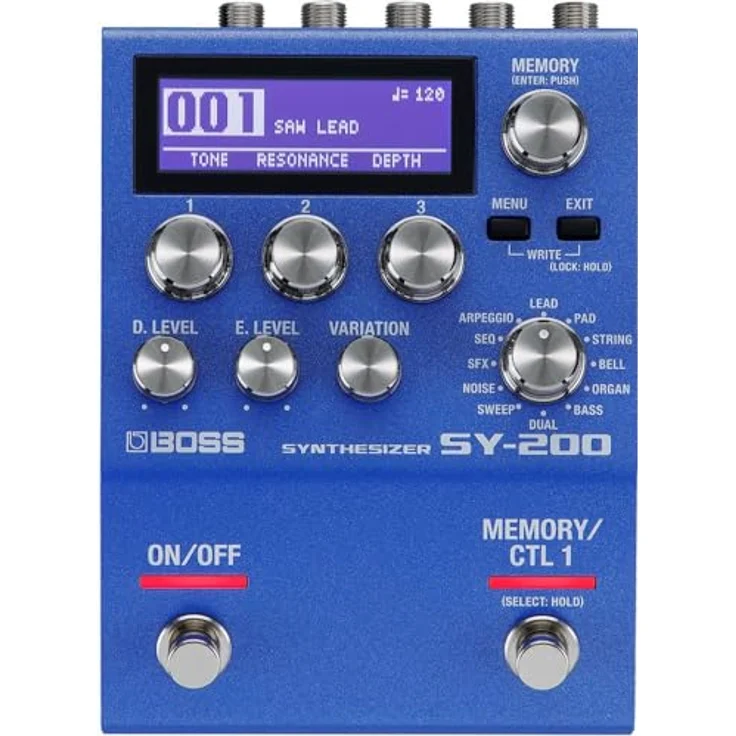 Boss SY-200, Gitarren Synthesizer mit 128 Speicherplätzen, analog inspirierten polyphonen Klängen, LCD Display und einstellbaren Klangparametern – Bild 1