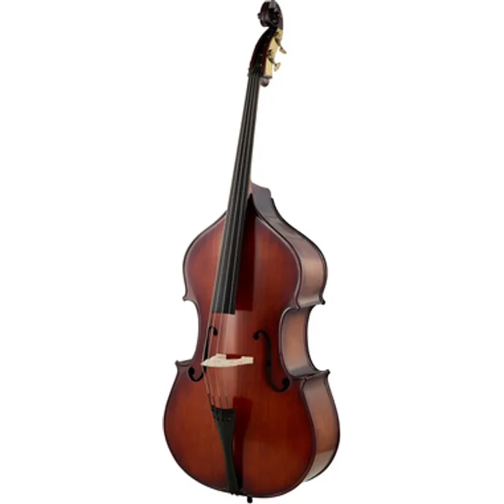 Gewa Basic Line Solid Bass 4/4, Vollmassiver Kontrabass mit Fichtendecke und Ahornboden, rotbraun