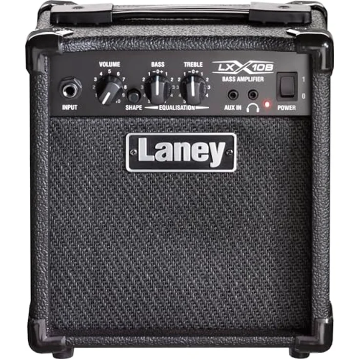 Laney LXB Series LX10B, Bass Guitar Combo Amp mit 10W Leistung und 5 Zoll Woofer, schwarz/red – Bild 1