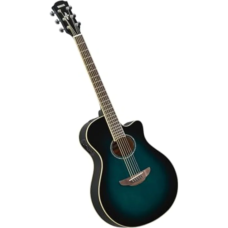 Yamaha APX 600 Oriental Blue Burst, Westerngitarre mit Tonabnehmer, Fichten Decke, Nato Korpus, 43 mm Sattelbreite, 634 mm Mensur – Bild 1