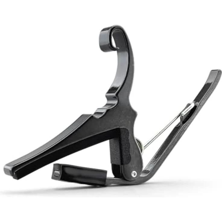 Kyser Quick-Change Capo Acoustic BC, Kapodaster aus Aluminium mit optimaler Federspannung, schwarzchrom – Bild 2