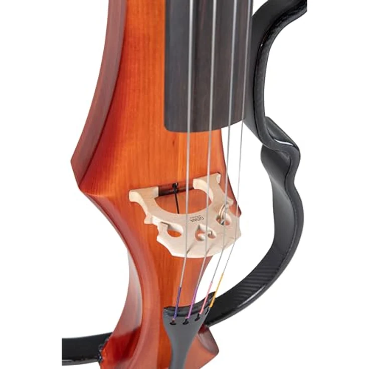 Gewa Novita 3.0 Electric Cello RB, E-Cello mit Sichtlackierung, Korpus aus Linde, Bodenplatte und Hals aus Ahorn, rotbraun – Bild 6