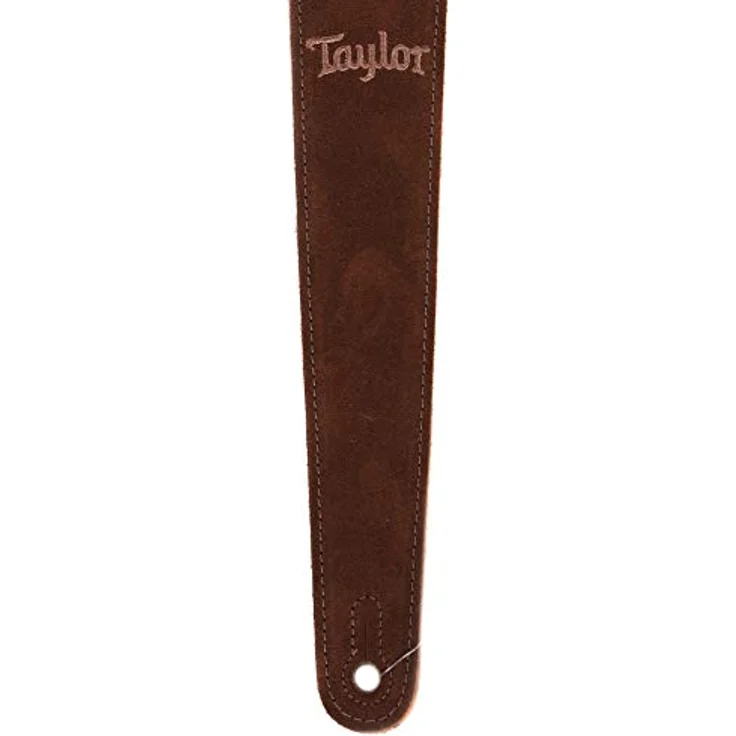 Taylor All-Suede Guitar Strap, Wildledergurt in Chocolate Brown, Breite 63,5mm, Länge 110-132cm, mit gesticktem Taylor-Logo – Bild 2