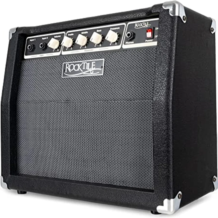 Rocktile BA-30 Jaco Basscombo 30 Watt, Bassverstärker im Combo-Format für aktive und passive Bässe, 10" Lautsprecher, 3-Band Equalizer mit Presence-Regler, schwarz – Bild 1