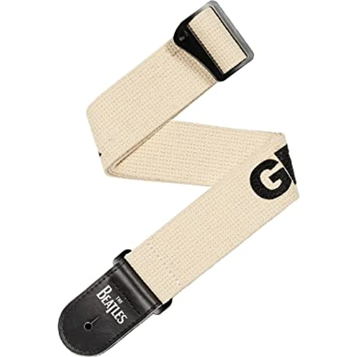 Daddario Beatles Get Back Cotton Strap, Gitarrengurt aus Baumwolle, verstellbar von 81,30 cm bis 140 cm, Aufdruck "Get Back", veganfreundliche Enden – Bild 1