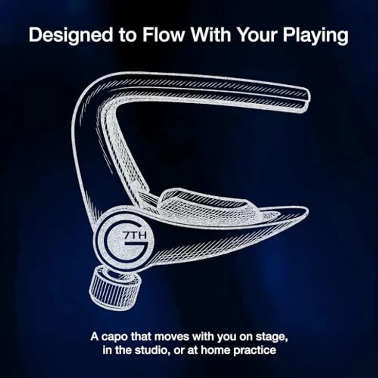 G7th Newport Banjo Kapodaster Chrom – Leicht mit verstellbarer Spannung, ideal für 5-saitige Banjos und andere kleine Saiteninstrumente – Bild 4