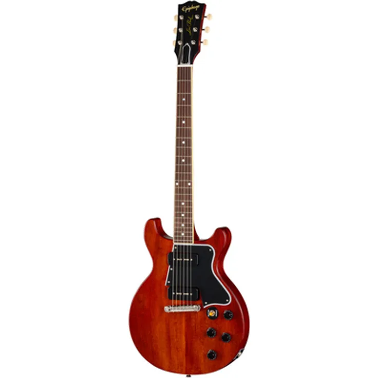 Epiphone IGC 1960 LP Special DC R CR, E-Gitarre im DC-Style mit Mahagoni-Korpus und -Hals, Cherry Red