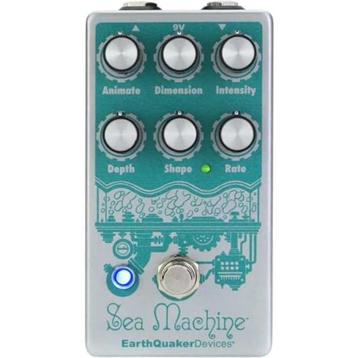 EarthQuaker Devices Sea Machine V3, Super Chorus Effektpedal mit analog/digitalem Hybrid-Schaltkreis, True Bypass, geräuschloser Soft-Touch Schaltung, Metallgehäuse – Bild 2