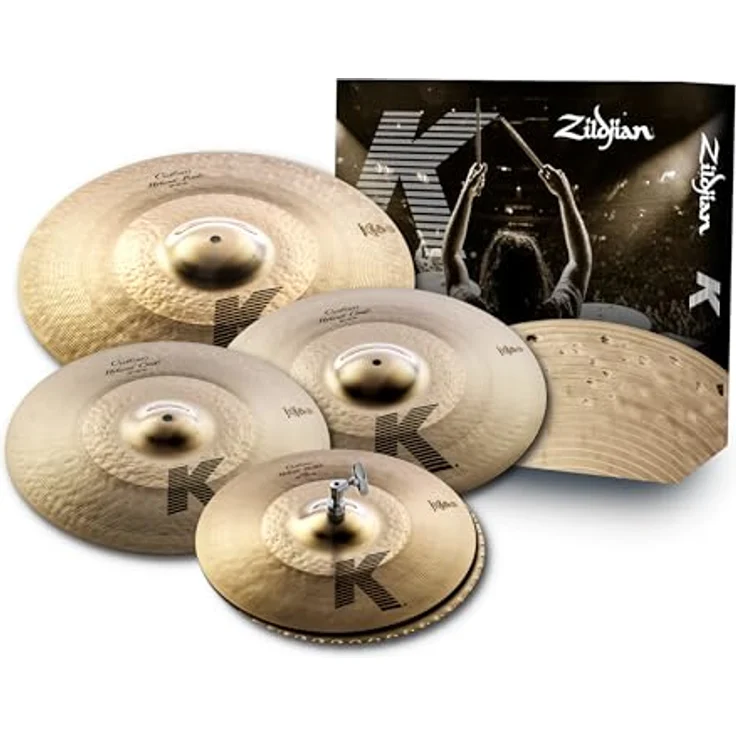 Zildjian K Custom Hybrid Spezial Pack, Schlagzeugbecken-Set mit 14 Zoll Hi-Hats, 16 Zoll Crash, 20 Zoll Ride und 18 Zoll Crash – Bild 1