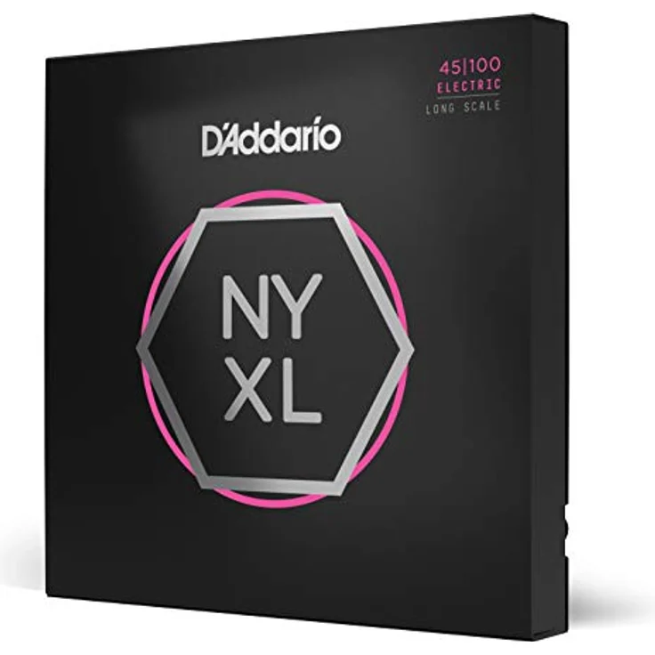 Daddario NYXL45100 Bass Set, E-Bass Saiten Satz, Nickel Roundwound, Stärken 045-065-080-100, long scale, Regular Light, verbesserte Stimmstabilität – Bild 1