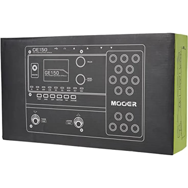 MOOER GE150 Amp Modelling Multi Effects Pedal, 55 AMP-Modelle, 151 Effekte, 200 Patches, schwarz – Bild 5
