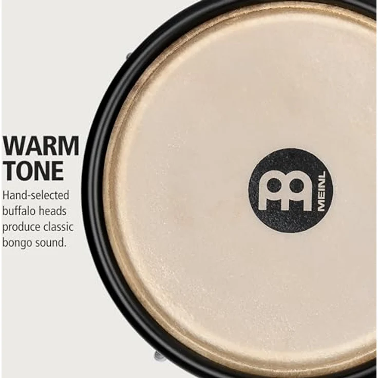 Meinl HB50WH Bongo Bright White, 6,5" Macho & 7,5" Hembra, ABS Kunststoff, handselektierte Wasserbüffelfelle, inklusive Stimmschlüssel – Bild 3