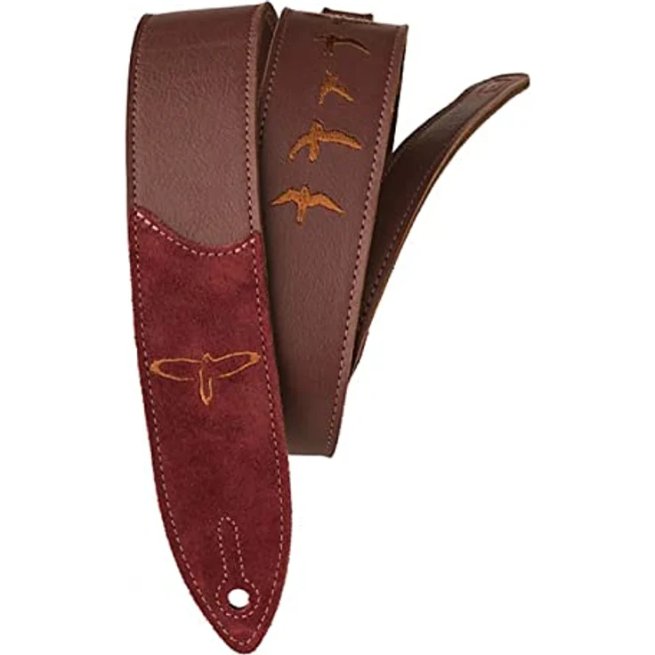 PRS ACC-3167 Premium Leather Strap, Gitarrengurt aus Leder mit Bird Inlays, 145 cm, burgunderrot – Bild 2