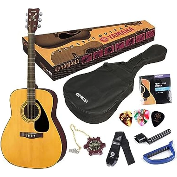 Yamaha F310P NA Akustikgitarre, Westerngitarre mit Fichten Decke, Meranti Boden, natur, inkl. Gigbag und Zubehör – Bild 2