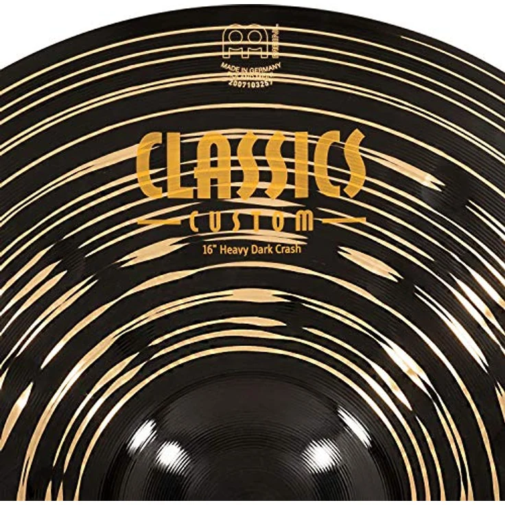 Meinl Cymbals Classics Custom Dark Crash Heavy, 16 Zoll B12 Bronze Becken mit dunklem Finish und explosivem Metal-Sound – Bild 4