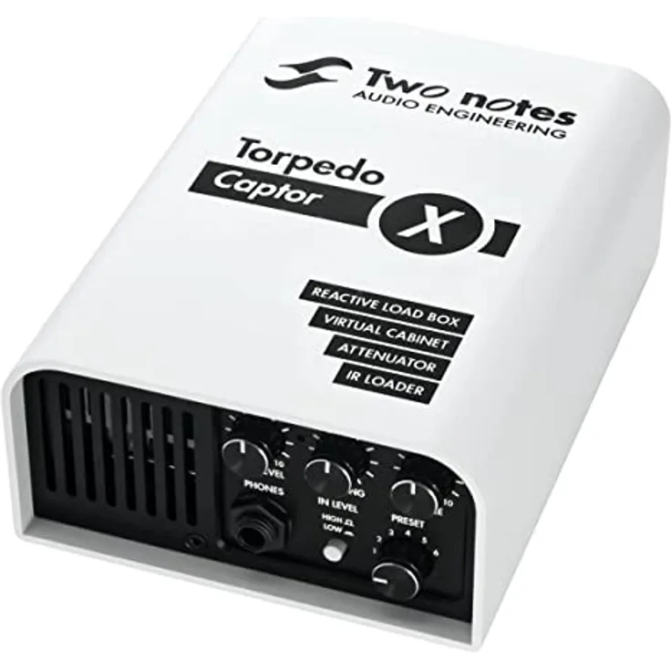 Two Notes Torpedo Captor X 16, Reactive Loadbox und Speaker-Simulator mit Attenuator und Stereo-Expander für Studio und Live-Einsatz