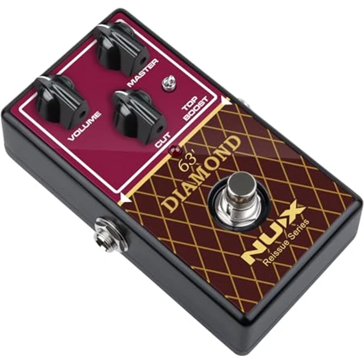Nux MNU Diamond-63OD, Gitarren-Effektgerät Vorverstärker mit True-Bypass und Top-Boost, kompakt und leicht – Bild 4