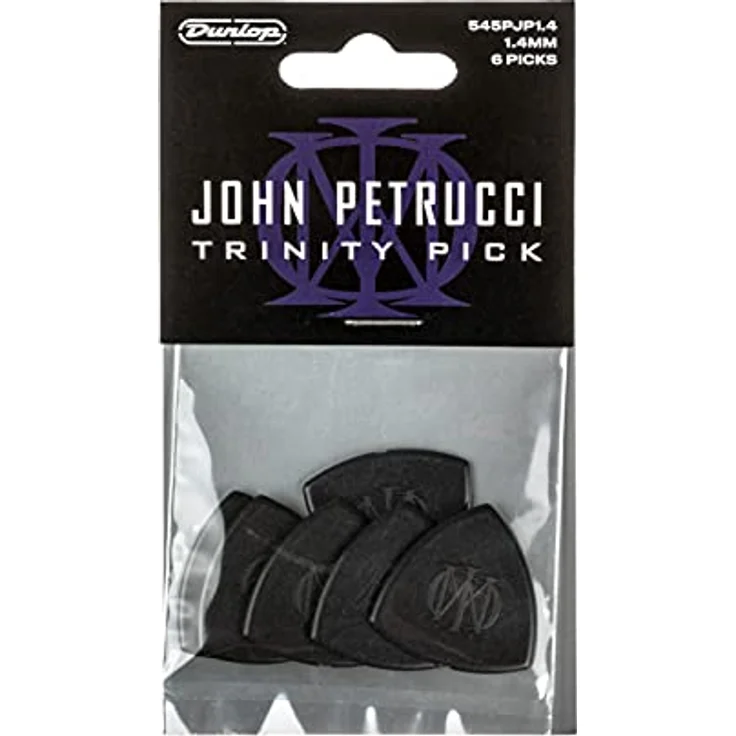 Dunlop John Petrucci Trinity Pick, Set mit 6 schwarz, 1.40 Stärke, Flow® Form mit Jazz III Spitze – Bild 4