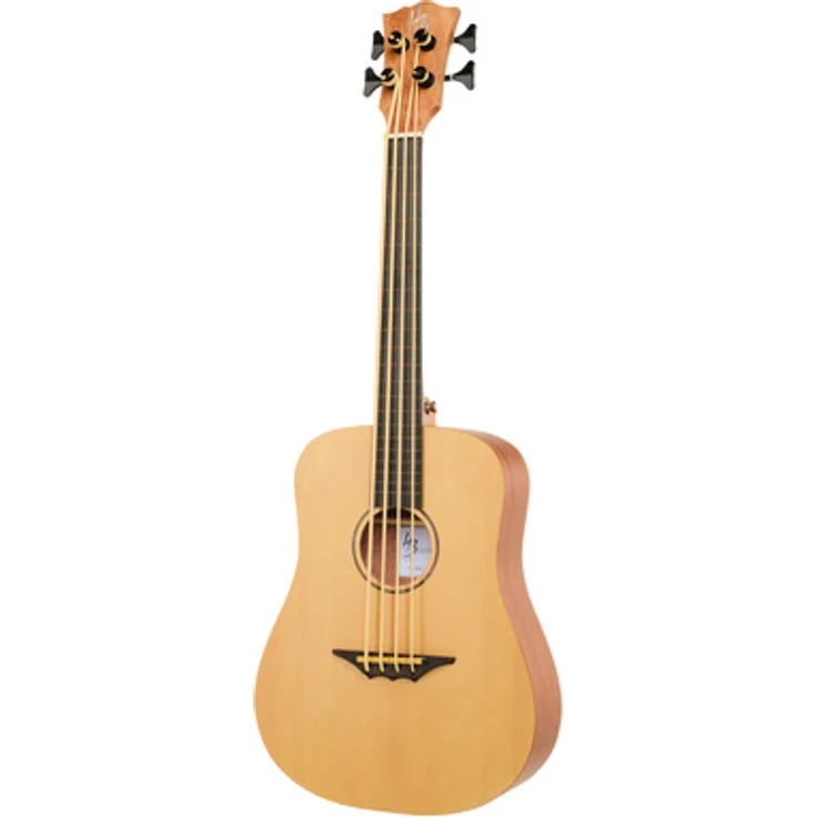 Harley Benton Kahuna CLU-Bass Ukulele FL, Traveller-Bass Ukulele mit Fichtendecke, Mahagonikorpus, Fretless, Natur matt