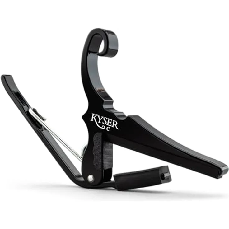 Kyser Quick Change Capo Classic BK, Kapodaster für Konzert- und Flamencogitarren, leichte Aluminiumausführung, schwarz – Bild 1